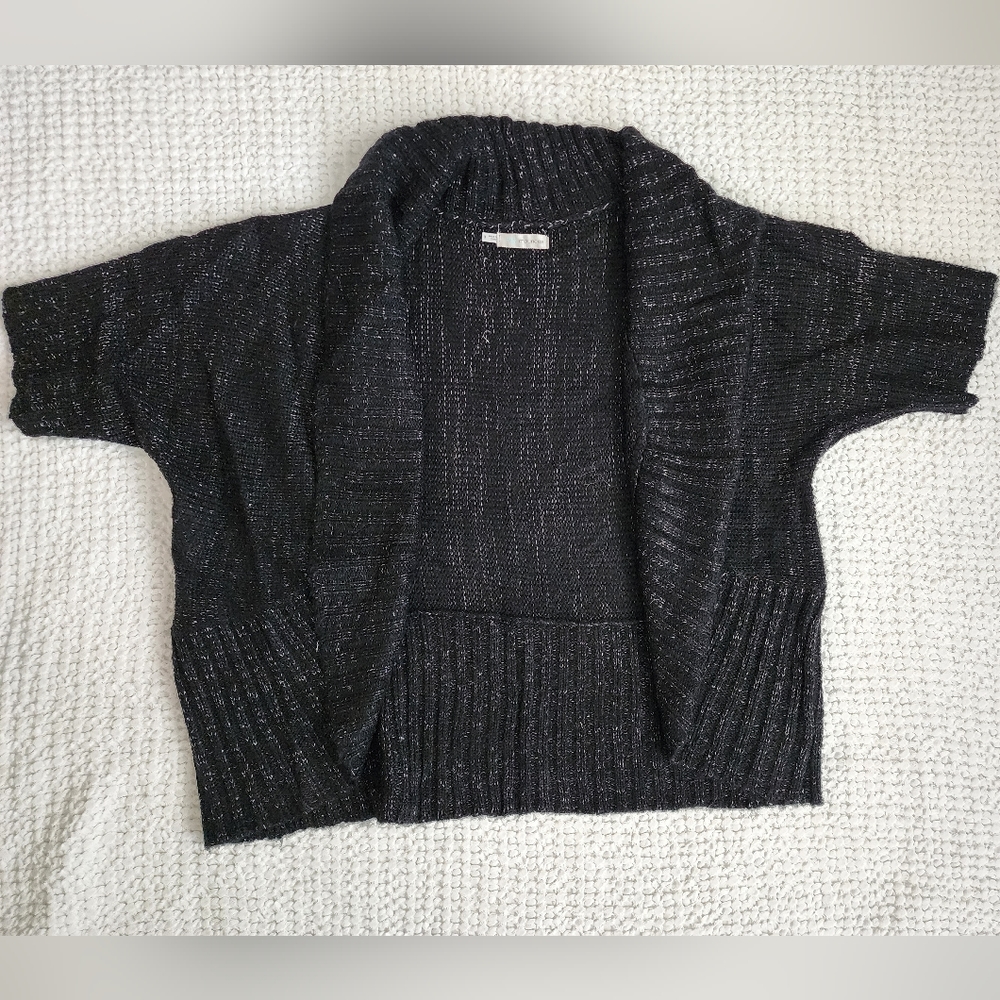 Maurices Sweater shrug black and silver size 3